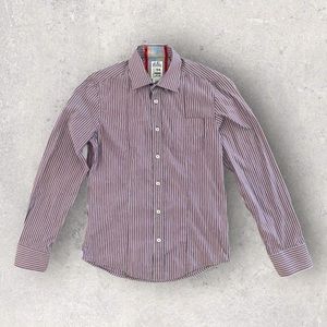 J.C. RAGS Stripe Tailored Workwear Long Sleeve Men’s Shirt